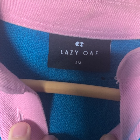 Lazy Oaf stripped cotton oversized polo dress - Picture 3 of 5